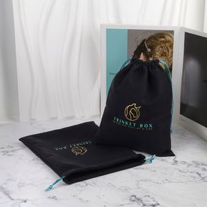 Sac à cordon en velours en gros, sac anti-poussière, huile essentielle, mascara, lotion, résistance aux chocs, recyclable, pochette à bijoux pour cadeau - Product Image 6