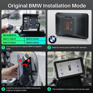 Android iOS tương thích 2 + 32GB 7 inch xách tay không dây Carplay màn hình Android tự động không thấm nước <span class=keywords><strong>GPS</strong></span> Wifi cho BMW xe máy - Product Image 6