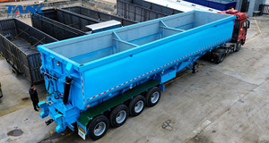 Semirremolque de volteo lateral de 4 ejes, semirremolque de transporte de construcción de servicio pesado en venta - Product Image 2