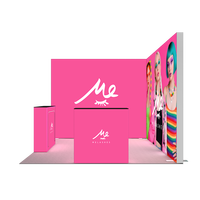 Modular Tool Free Custom Print 10x10 Aluminium Faltbare SEG Backlit Light Box Hintergrund Tragbarer Messestand
