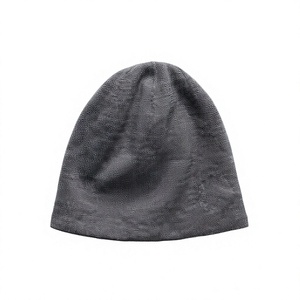 Gorro de punto personalizado con logotipo, gorro de invierno cálido, gorro unisex de punto elástico, gorro negro al por mayor. - Product Image 1