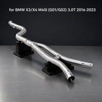 Tuyau intermédiaire d'échappement en acier inoxydable haute performance de 3,5 pouces à 3 pouces pour BMW X3 X4 M40i G01 G02 3.0T 2016-2023