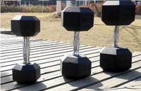 Haltères hexagonaux en acier inoxydable - Équipement d'exercice complet unisexe pour la remise en forme