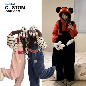 Cute Cartoon Long Sleeve Hooded Coral-Fleece Onesie Winter Cosplay Party Costume Holiday Sleepwear <strong>Clothing</strong> Wholesale IM138-W - Product Image 1