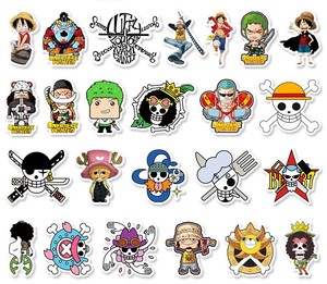 50 pz divertente pezzo unico Luffy cartone animato adesivi in vinile per bagaglio portatile Notebook decorazione impermeabile Anime adesivo - Product Image 3