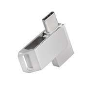 Hotsell stik memori USB c logam, Flash Drive foto ponsel tipe-c logam 3.0, stik memori Disk U dapat disesuaikan LOGO OTG