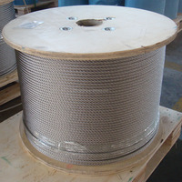 Câble métallique en acier inoxydable AISI304 AISI316 SUS304 SUS316 1x7, diamètres 1.5mm 2mm 3mm 4mm, prix de gros