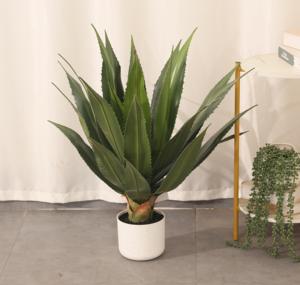 JWS4079 Agave artificielle en plastique en pot, décoration intérieure, respectueuse de l'environnement, petite plante paysagère de Noël - Product Image 6