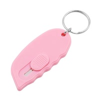 Couteau coupe-boîte en carton de sécurité rétractable avec logo personnalisé outil à main en plastique coloré