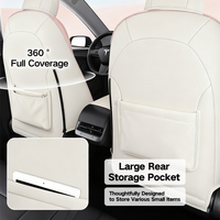 Housse de siège de voiture en cuir compatible avec les airbags, résistante à la saleté, protection de siège pour Tesla, ajustement personnalisé pour la plupart des voitures