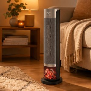 Nuevo Calefactor Vertical Inteligente para Dormitorio, con Temperatura Constante, Tecnología PTC, Simulación de Llama 3D, Máquina de Calefacción Eléctrica - Product Image 6
