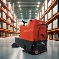 C125 électrique Ride-On Floor Sweeper City Streets High Trafficability Noyau de moteur de batterie de nettoyage à bas prix inclus
