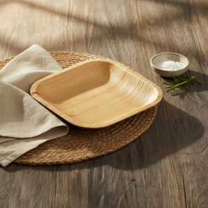 Platos Desechables Cuadrados de Hoja de Palma de 5 Pulgadas, Hoja de Areca Natural, Vajilla Ecológica Compostable, Proveedor al por Mayor - Product Image 1