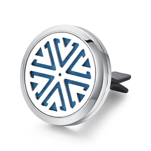 Personalized Free Sample Stainless Steel Air Freshener Perfume Aromatherapy Essential Oil <b>Car</b> Diffuser <b>Clip</b> - Product Image 2