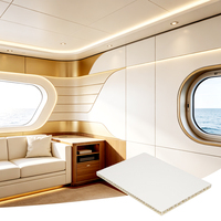Panneau en nid d'abeille en FRP PP de qualité supérieure, insonorisé, résistant aux intempéries, pour cabine VIP de yacht haut de gamme, intérieur personnalisé