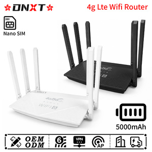 Routeur 4G DNXT LTE Cat4 2,4 GHz avec carte SIM, routeur WiFi 4G WiFi6 300 Mbps, modem routeur 4G 5000 mAh, point d'accès/station, routeur avec carte SIM pour usage domestique - Product Image 1