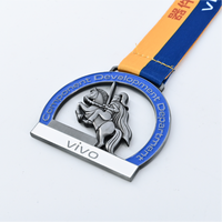 Médaille en métal personnalisée avec logo, émail souple, haute qualité, jeton de team building pour les défis en plein air