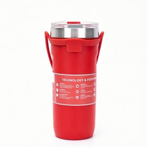 Bouteille d'eau isotherme en acier inoxydable réutilisable avec poignée, finition mate, pour personnalisation - Product Image 2