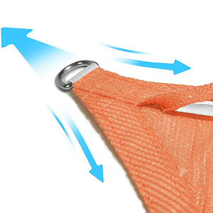 Voile d'ombrage triangulaire en HDPE 2,5x2,5x2,5m pour patio extérieur et jardin, motif tissé anti-UV - Product Image 6