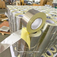 Ruban adhésif en aluminium réfléchissant la chaleur pour isolation de tuyaux d'eau chaude, 80 microns, auto-adhésif, pour enveloppement de tuyaux en cuivre et chaudières (usage industriel)