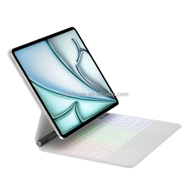 Magic Keyboard for iPad Air 13(M3/M2 2025/2024)&iPad Pro 12.9(3/4/5/6th)Easy-set Floating Cantilever Stand,Multi-Touch Trackpad