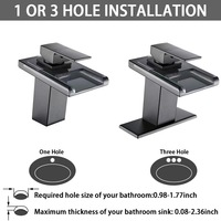 Robinet de lavabo intelligent à LED de style moderne, robinets de lavabo pour hôtel avec eau chaude et froide
