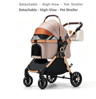 Poussette pliable et détachable pour chiens et chats ; idéale pour les animaux de compagnie de petite à moyenne taille ; également adaptée comme poussette pour les grandes races