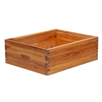 Cajas de colmena Langstroth de madera sin montar de 10 cuadros y 9-5/8 pulgadas, con revestimiento de cera de abeja, cámaras de cría profundas