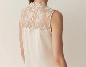 Premium 100 seda blanco encaje vestido mujer elegante verano Oficina Casual moda imprescindible vestidos - Product Image 6