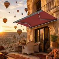 Auvent rétractable en tissu pour terrasses d'hôtels et espaces de réception extérieurs confortables