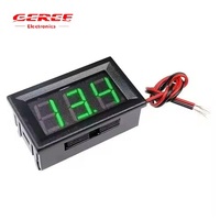 V58D 0.56 Voltmeter Digital mobil, pengukur tegangan baterai mobil DC4.5V sampai 30V 12/24 Volt Led Digital hijau garis ganda 3-bit