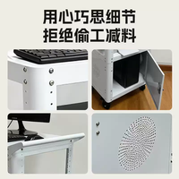 Support d'écran d'ordinateur réglable en acier laminé à froid, tapis de refroidissement pour ordinateur portable noir, chariot mobile, armoire de rangement verrouillable, marque NB
