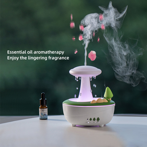 Diffuseur d'arômes V82 Raindrop 280ml, humidificateur ultrasonique USB, décoration d'intérieur, cadeau créatif, diffuseur d'huiles essentielles à effet <span class=keywords><strong>de</strong></span> <span class=keywords><strong>pluie</strong></span> tombante - Product Image 3
