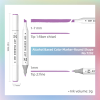 Bestationery Arte Doble Punta Marcador De Alcohol Non Toxic Coloring Dual Tip Permanent Graffiti Paint Art Alcohol Marker Pen