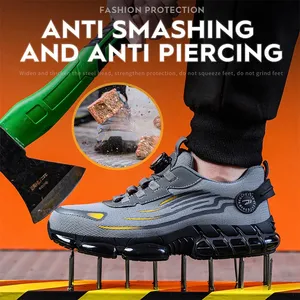 Nieuwe Veiligheidsschoenen Mannen Anti-Smash Anti-Punctie Werkschoenen Mode Heren Sportschoenen Beveiliging Voor Mannen