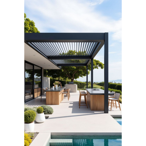 <span class=keywords><strong>Prix</strong></span> <span class=keywords><strong>d</strong></span>'usine - Toit à persiennes motorisé <span class=keywords><strong>en</strong></span> <span class=keywords><strong>aluminium</strong></span> - Luxe moderne - Jardin - Contrôle à distance automatique - Imperméable - Résistant aux UV - <span class=keywords><strong>Carport</strong></span> - Product Image 2