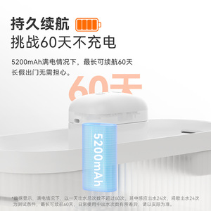 Fuente de agua inteligente para mascotas Dudupet con doble filtración, dispensador automático de cilindro blanco para perros y gatos - Product Image 4