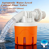 Válvula de flotador automática de 1/2 pulgada para tanque de agua, control de nivel de agua, válvula de bola flotante (caja con LOGO OEM)