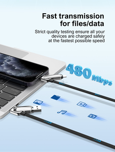 Ldnio Lc25 Nhiều 4 Trong 1 Sạc Cáp Dữ Liệu 100W Siêu Nhanh Sạc Cáp Với Micro/8 Pin/Type-C Cho Điện Thoại Mới Đến - Product Image 4