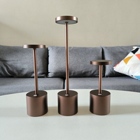 Lampe de table sans fil à oxydation d'aluminium LED luxe pour restaurant Ktv hôtel bar dîner décoration maison éclairage intelligent