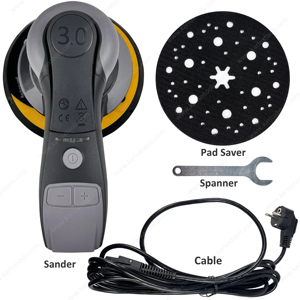 6inch 150mm Orbit 3mm Thread M8 Central Vacuum Variable Speed <strong>Palm</strong> Portable Brushless <strong>Sander</strong> Random Orbital Electric <strong>Sander</strong> - Product Image 4