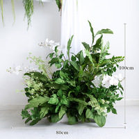 Décoration de mariage de luxe à louer : feuillage artificiel d'eucalyptus, herbe en soie, taille personnalisée pour arche de mariage