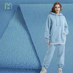 Tendances 2024 produits à capuche tissu matériel en peluche tissu coton tricot micro polaire tissu pour sweats à capuche sweats ensemble femmes