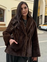 Abrigo de Piel Sintética de Zorro para Mujer Zeyu, con Cintura Ajustable y Cuello Chal, Chaqueta Cálida de Invierno, Abrigos de Piel Sintética Ecológicos para Mujer, ODM/OEM