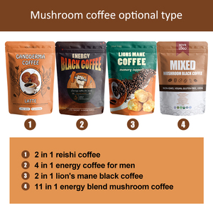 Amulyn nhãn hiệu riêng OEM thảo dược <span class=keywords><strong>Ganoderma</strong></span> cà phê Reishi Nấm chiết xuất đắng hương vị giảm béo Arabica cà phê trong túi bao bì - Product Image 6