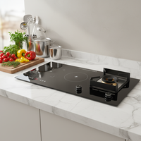 Kompor Induksi Gas Hibrida Elektrik Built-In/Table Top 2 Tungku Pengaman Mati Otomatis Saat Api Padam Hemat Energi Kelas A+ Untuk Penggunaan Rumah Tangga