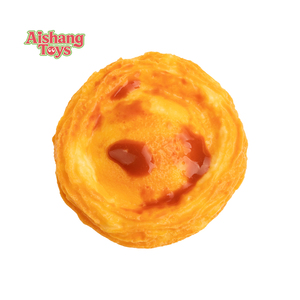 Jouet Squishy en Silicone de Qualité Alimentaire en Forme de Tarte aux Œufs Réaliste, à Rebond Lent, Jouet Anti-Stress à Presser, Couleur Personnalisable, Vente en Gros - Product Image 2