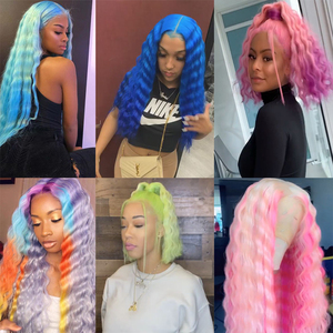 Đàn Piano 30 Inch Dài Thẳng Màu Nâu 4X4 13X4 Ren Trong Suốt Nổi Bật Tóc Giả Tóc Người 10a Nổi Bật Cơ Thể Sóng Tóc Giả Toàn Bộ - Product Image 6