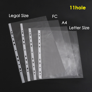 Top tải văn phòng phẩm gia cố 11-lỗ A4 trong suốt tấm nhựa bảo vệ giấy bảo vệ tài liệu cho Vòng chất kết dính - Product Image 2