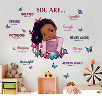 Adesivi Murali Impermeabili con Citazioni Motivazionali per Camere di Ragazze, Decorazioni Autoadesive in PVC Ecologico
